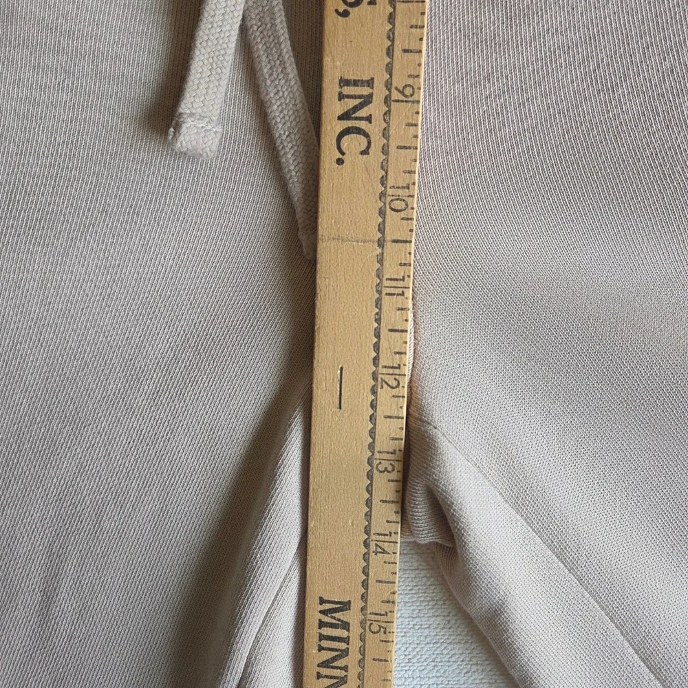 Eileen Fisher Tan Organic Cotton French Terry Wide Leg Pants Cropped Medium NEW